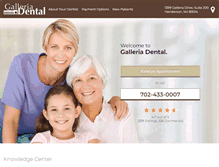 Tablet Screenshot of galleriadentalhenderson.com